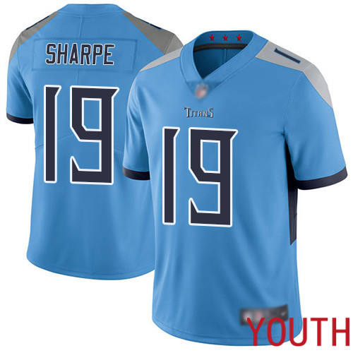 Tennessee Titans Limited Light Blue Youth Tajae Sharpe Alternate Jersey NFL Football 19 Vapor Untouchable